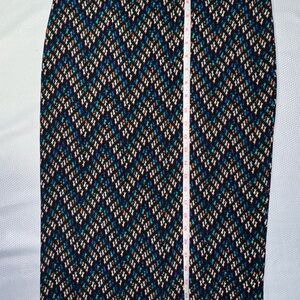 Chic Chevron Pencil Skirt - Multicolor